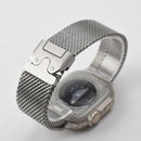 Natural Titanium Milanese Loop Band with Parachute Buckle for Apple Watch